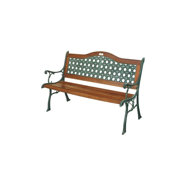 Panchina da Giardino in Ghisa Rattan Arc 126 cm - Arredo Esterno