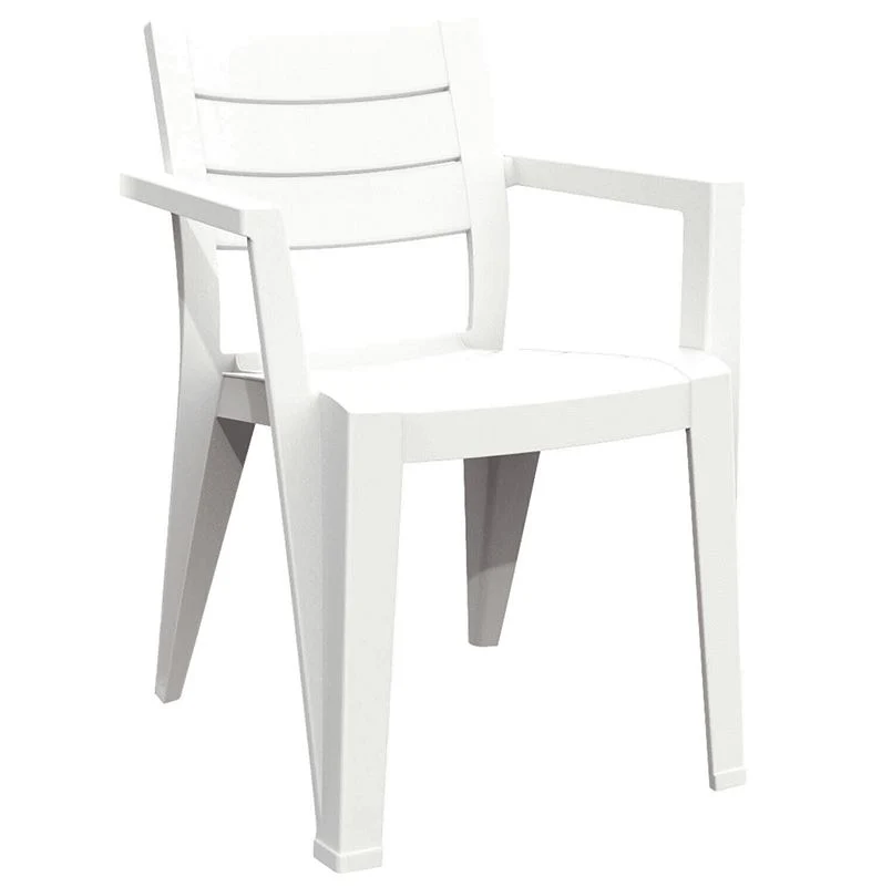 Sedia Poltrona Keter Julie - Set 4 pezzi - Arredo da esterno bianche