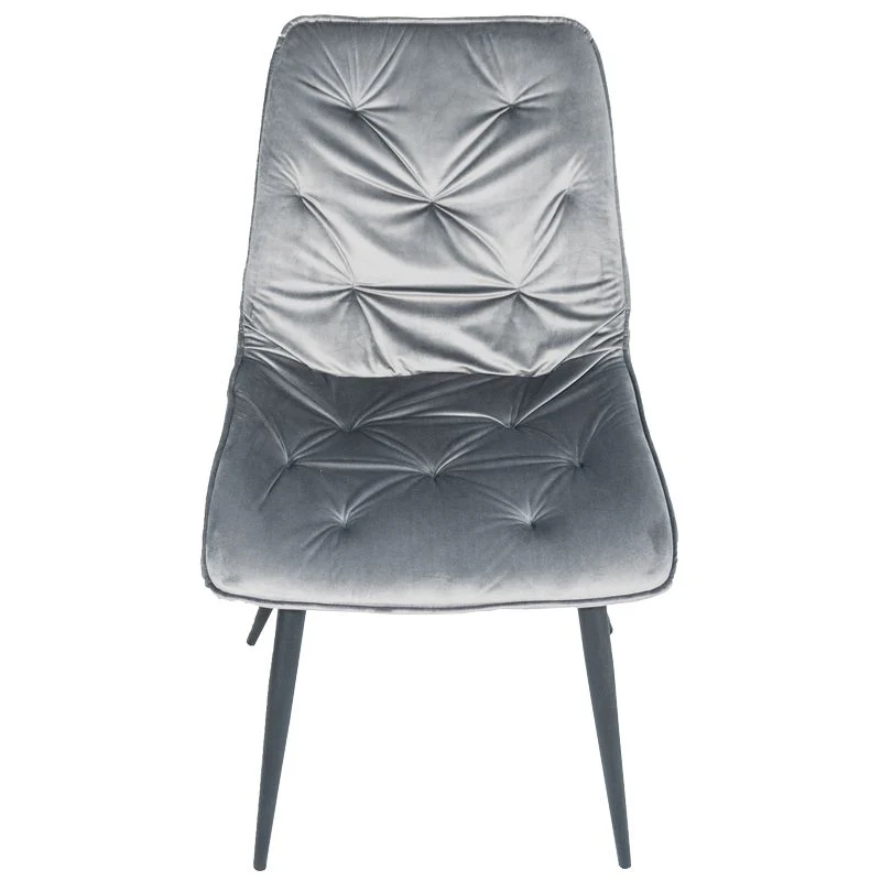 Sedia Tessuto Trapuntato grigio senza braccioli - Set 4 Sedie