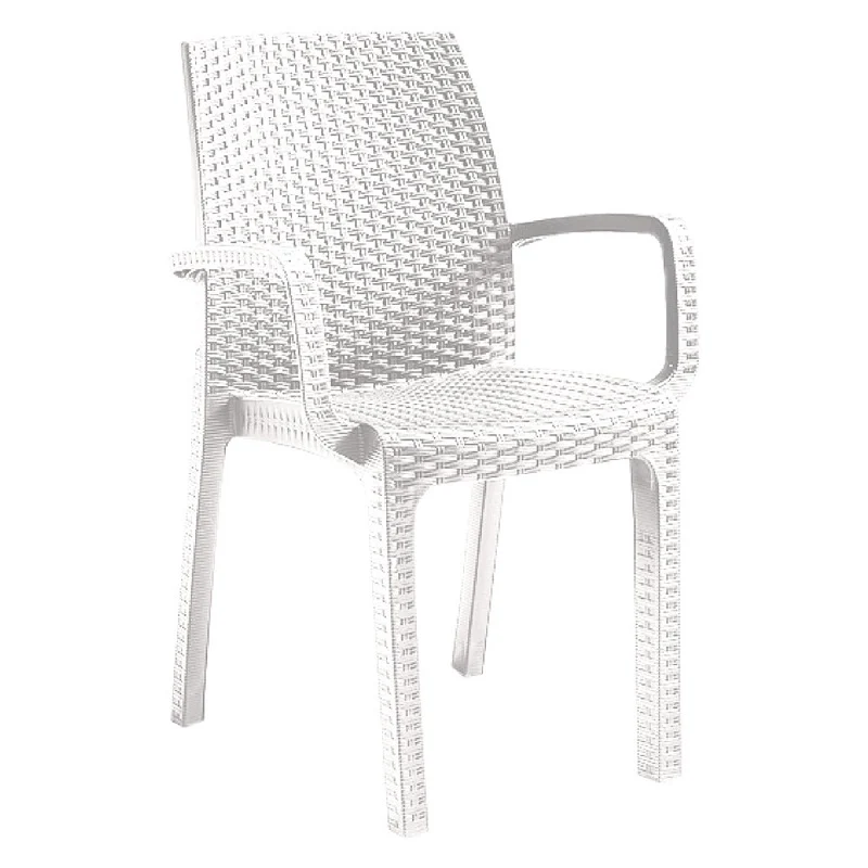 Sedia Verona con Braccioli Bianca - Arredo Esterno