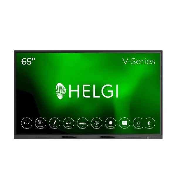 Helgi monitor interattivo smart 65" LCD 16:9 video 4k UHD 60 hz 8ms 3 hdmi 3 usb HV6530-NHO STAFFA ESCLUSA