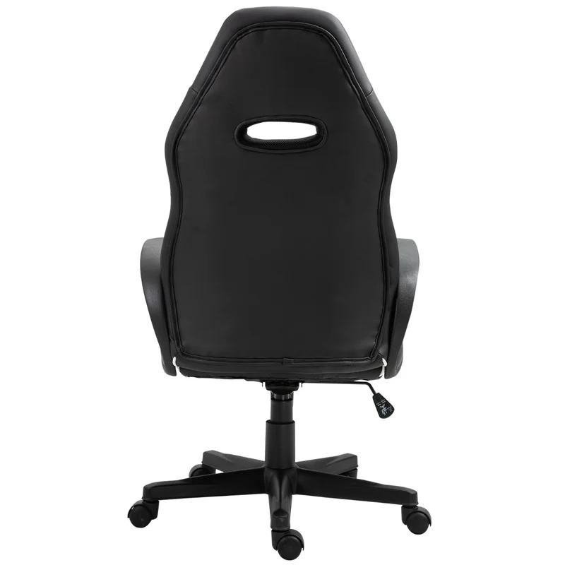 EASYCOMFORT Poltrona da Ufficio Gaming con Rivestimento in Pelle PU Premium Design Ergonomico Nera e Bianca