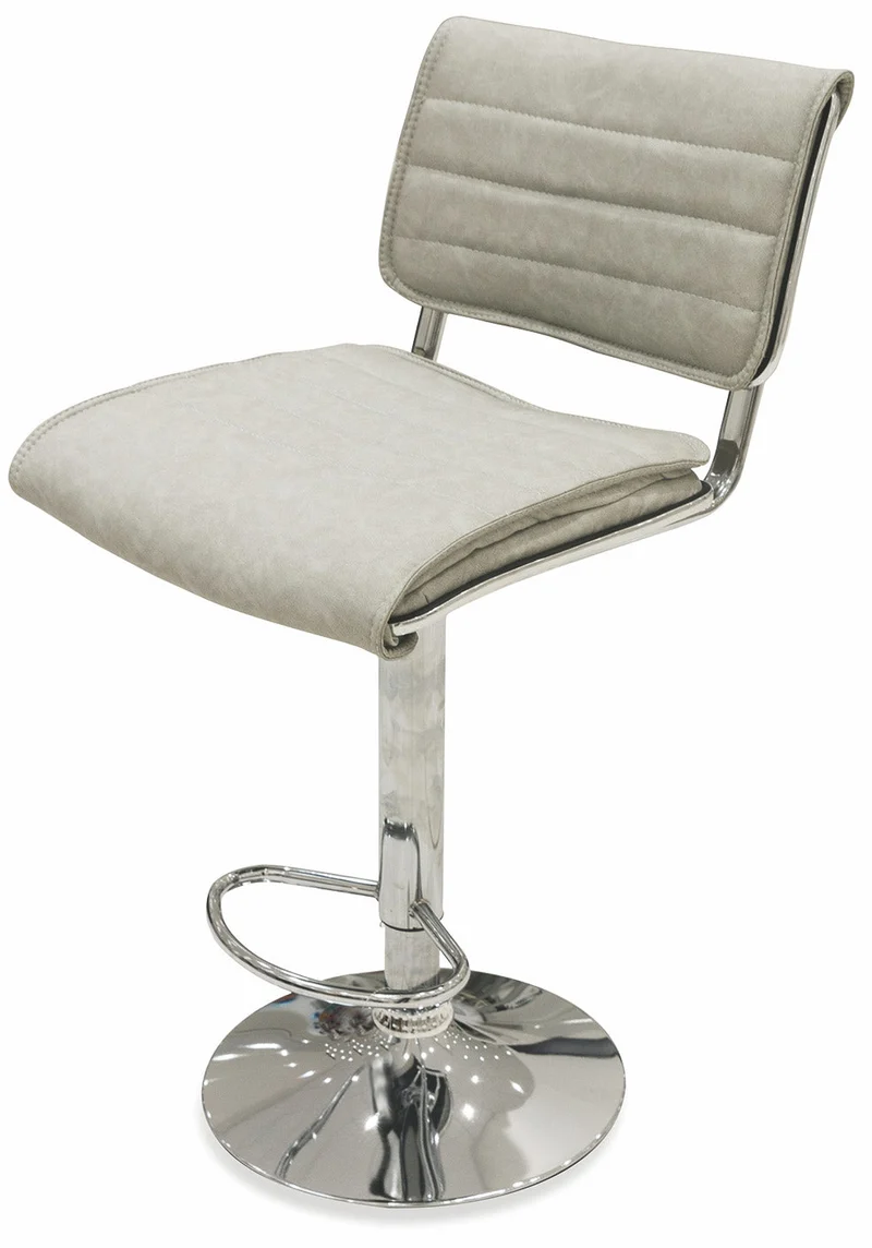 Sgabello 91x44x51 cm in Similpelle Soriani Grigio