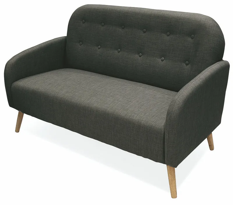 Divano 2 Posti 137x75x89 cm in Tessuto Soriani Grigio Scuro