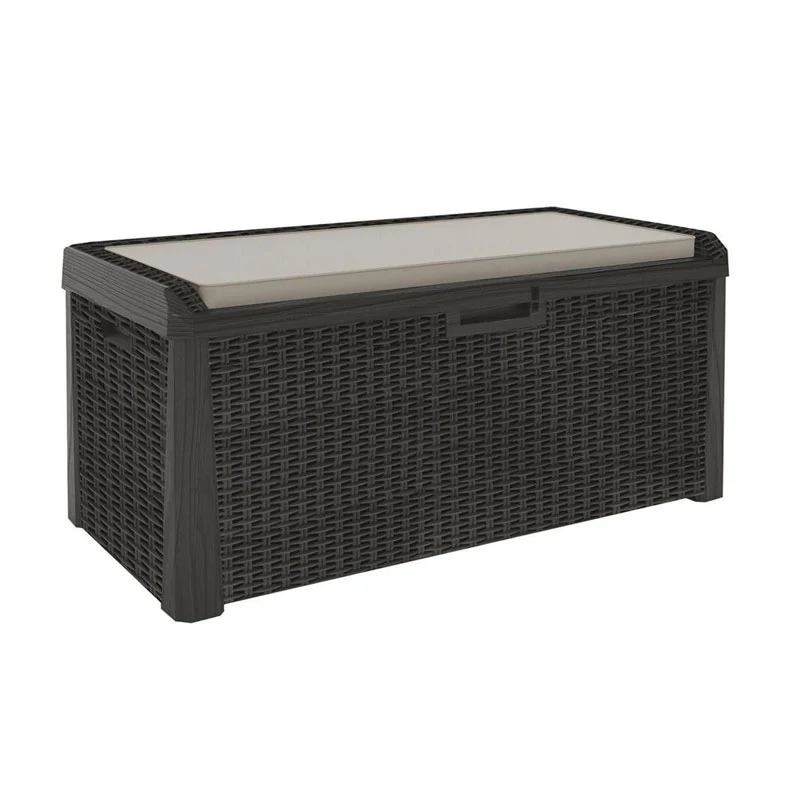 Baule Multiuso Santorini PLUS Resina Antracite 147x72x65h