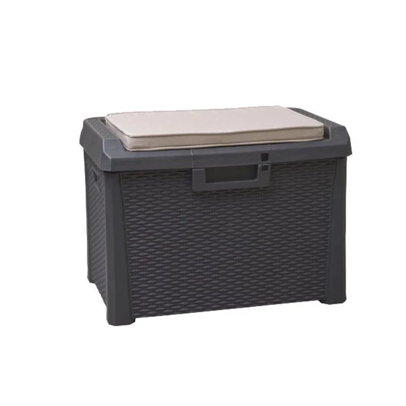Baule Multiuso Santorini Plus Compact Resina Antracite 73x50x49h