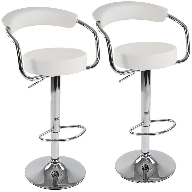 Sgabello Girevole Regolabile in Similpelle Rizzetti High Bianco