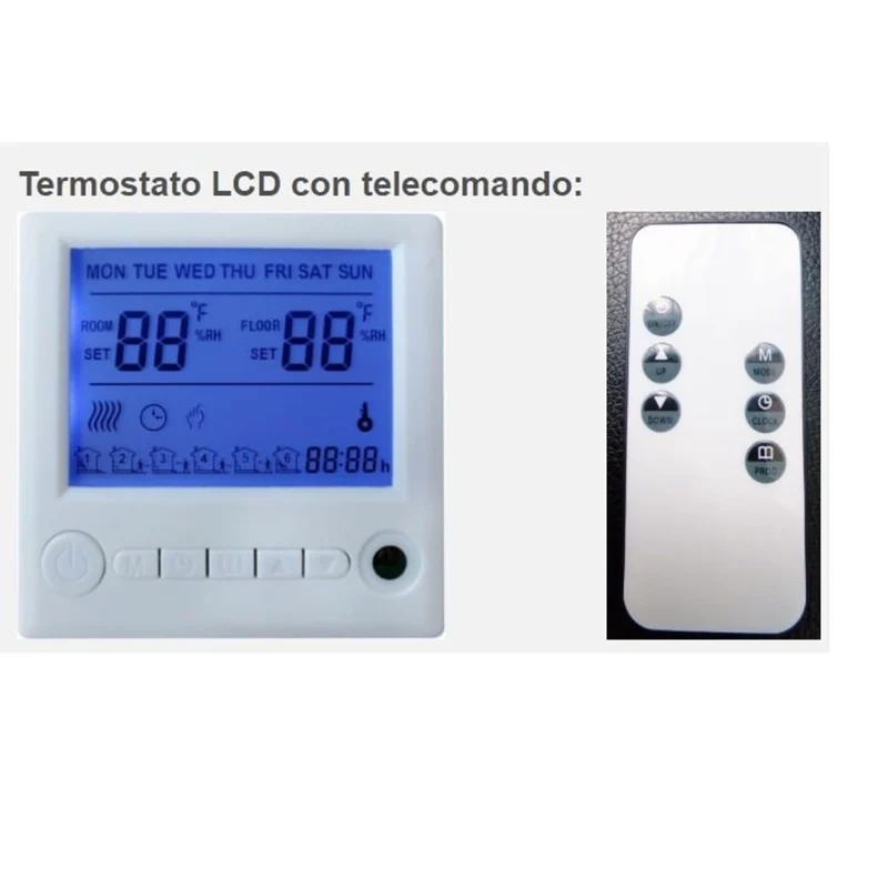 Sined Termostatotelecomandoinfrarossi Cronotermostato Con Telecomando a Infrarossi Bianco