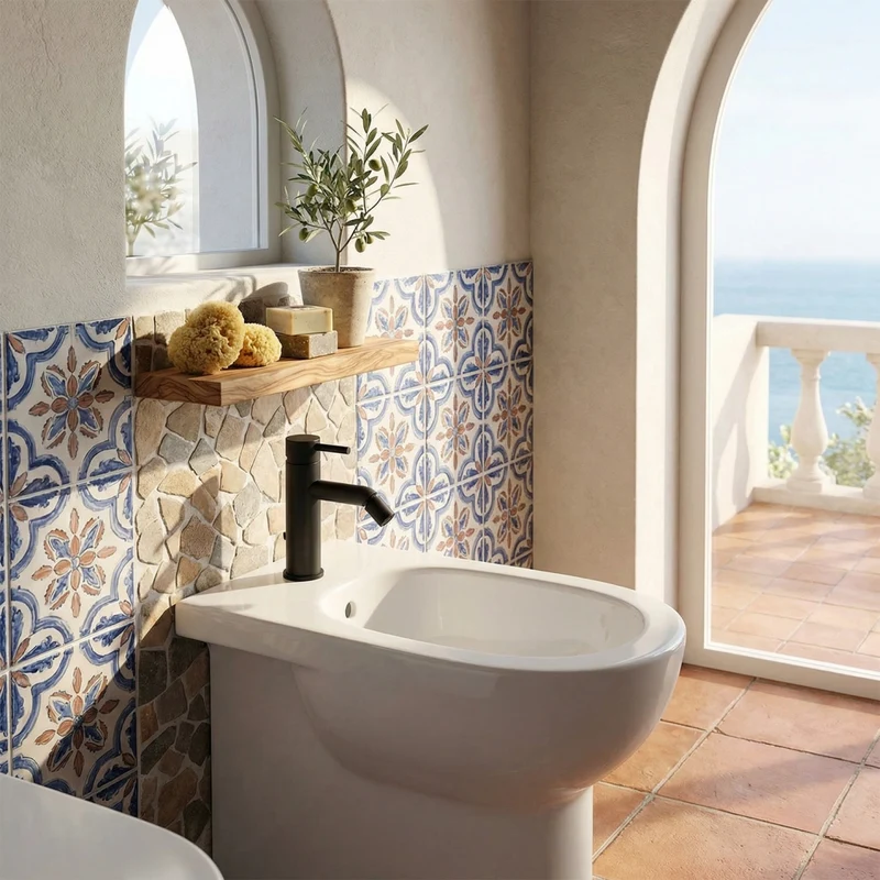 SINED Rubinetto miscelatore bidet in acciaio inox 316L colore nero opaco resistenza elevata e design funzionale per bagno moderno modello Levante RUBINETTO-BIDET-LEVANTE-NERO