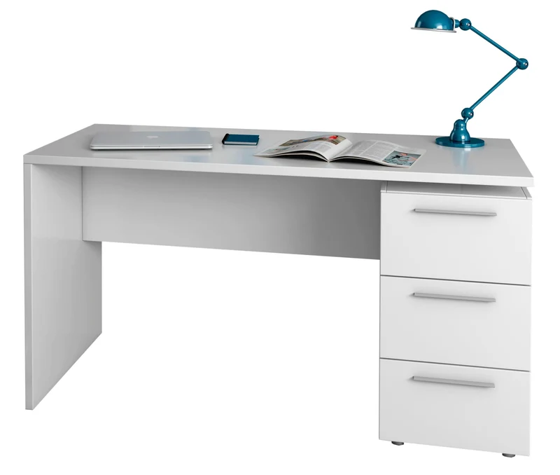 Scrivania Ufficio con 3 Cassetti 138x60x74 cm Melaminico Rizzetti Rex