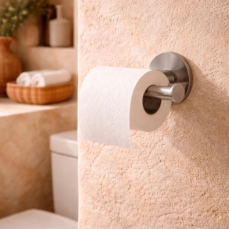 SINED Porta Rotolo Carta Igienica in Acciaio Inox Satinato 316L per Bagni Moderni Codice PORTA-ROTOLO-LEVANTE-INOX