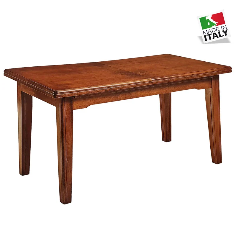 Tavolo Fratino con Gambe. Legno Noce Allungabile 100 x 180 cm