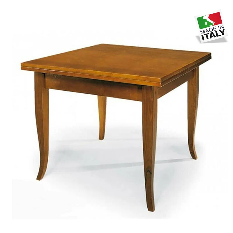 Tavolo Legno Noce Apribile 80x80cm