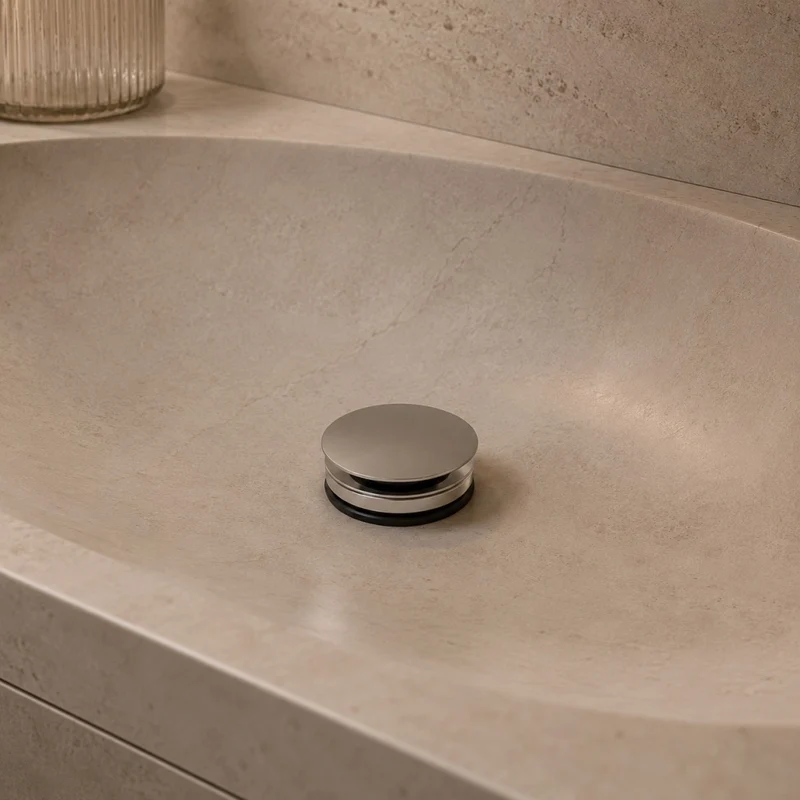 SINED Piletta scarico Levante in acciaio inox 316L satinato facile da pulire e igienica per uninstallazione duratura e resistente nella tua zona bagno