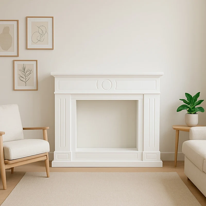 Mpc Cornice Camino Lipari Bianco Bianco Crema Cornice Caminetti Lipari Bianco Crema Design Lineare Senza Tempo Adatta Per Tutti Gli Ambienti