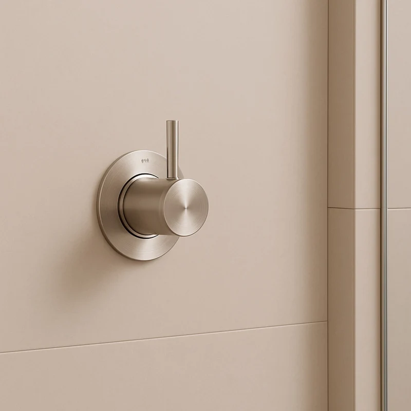 SINED Deviatore Muro Levante in acciaio inox 316L satinato incasso a parete design funzionale per bagni moderni resistente alla corrosione per interni ed esterni
