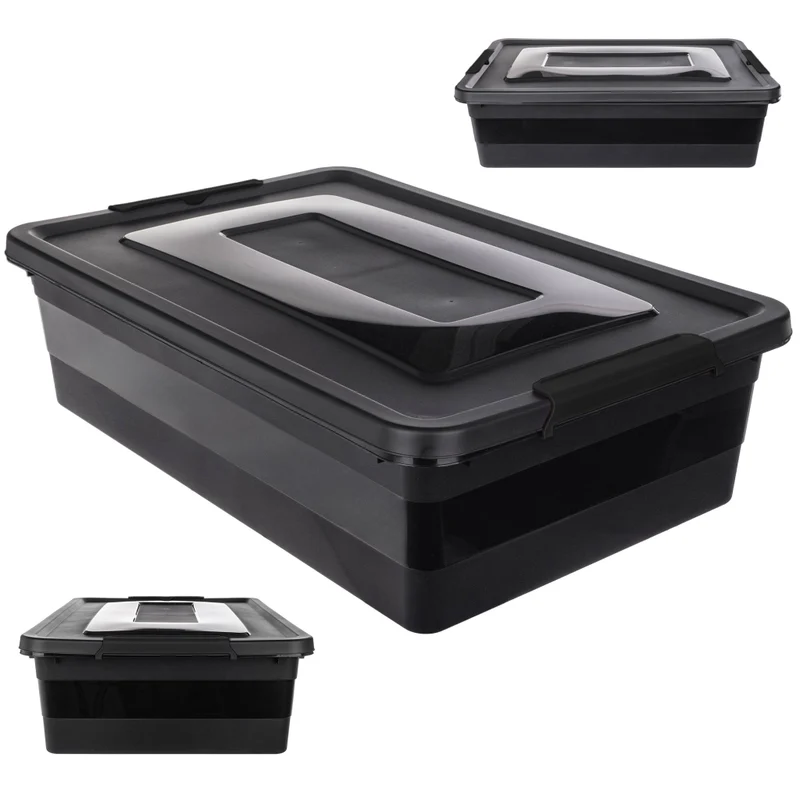 KADAX Contenitore per giocattoli in plastica da 28 litri con coperchio