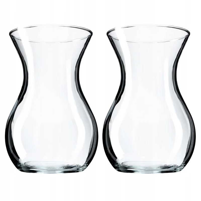 Vaso in vetro KADAX per fiori e bouquet, trasparente, classico, 18 cm, 2 pezzi