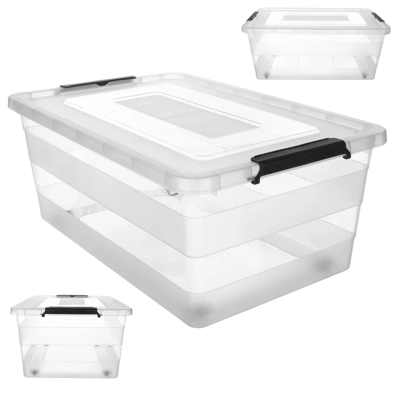Organizzatore per giocattoli in plastica KADAX da 40 litri con coperchio