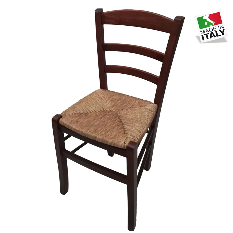 Sedia Paesana Paglia Noce h45