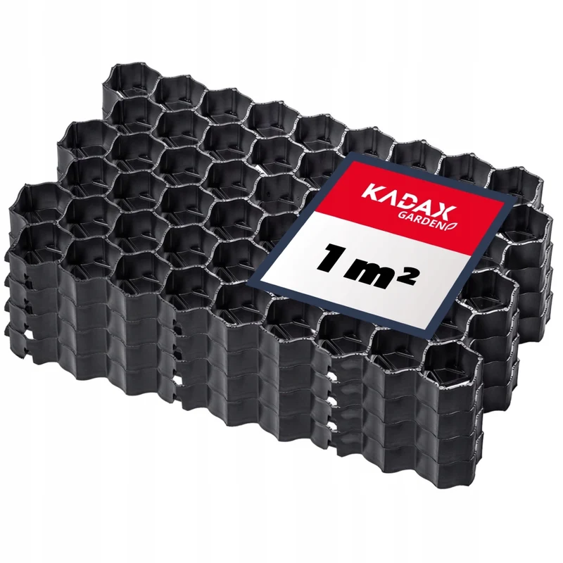 Griglia di protezione per prato KADAX Geogrid 60x40x4 cm 4 pezzi Giardino 590 Ton/M2