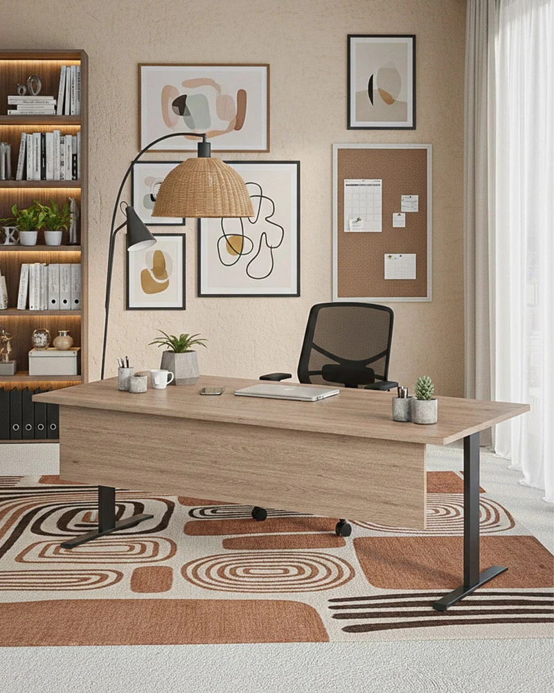 Scrivania Ginevra - Piano Operativa ufficio P.80 cm - Design minimal moderno - Piano in diverse dimensioni e colorazioni - Gambe in metallo color antracite