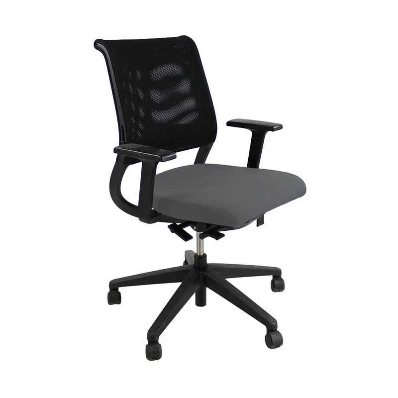 Sedus : Netwin Sedia NW-100 con schienale in rete e rivestimento in tessuto grigio - Ricondizionata