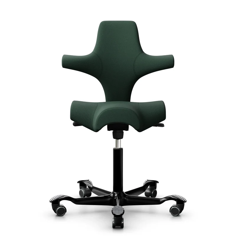 HAG Capisco 8106 - SC68209 Dark Green / Black / 200 mm / Universal Wheels