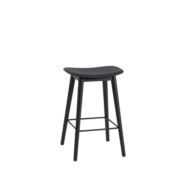 Fiber Counter/Bar Stool - Base in legno