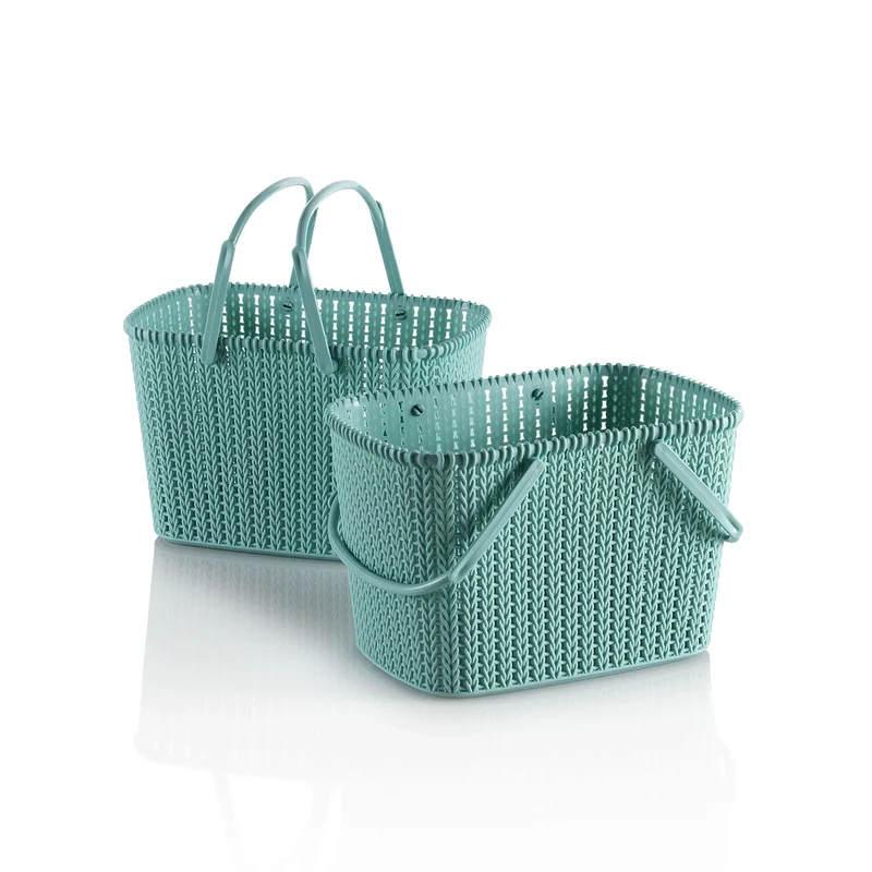 Set 2 cestini portaoggetti con manico MARL