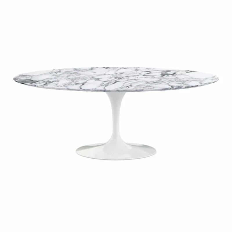 Tavolo Saarinen Ovale Marmo Arabescato