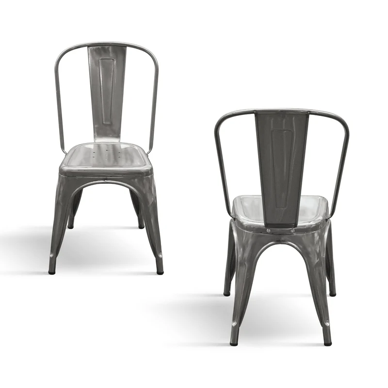 Sedia in metallo set da 4