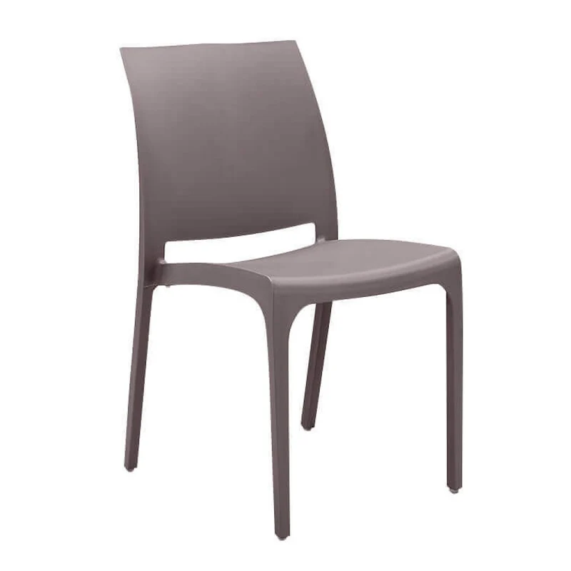 Sedia da Esterno Volga Taupe: Impilabile, Robusta e di Design per Ogni Spazio