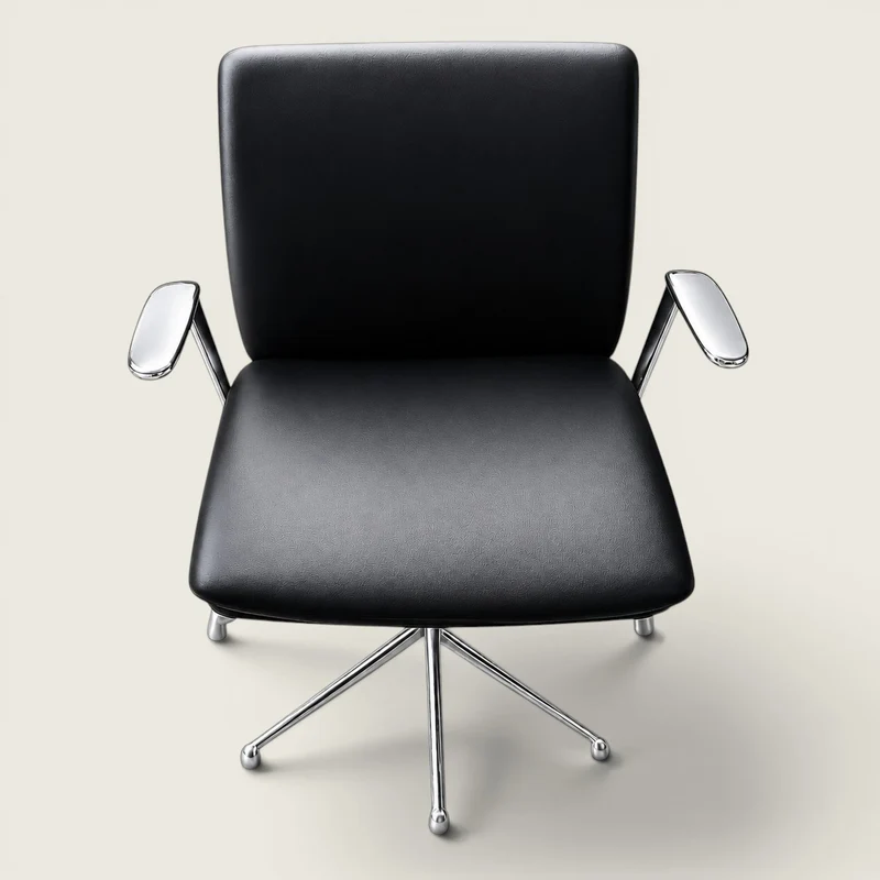 Boss Design Sedia da riunione Tokyo in pelle nera - Ricondizionata