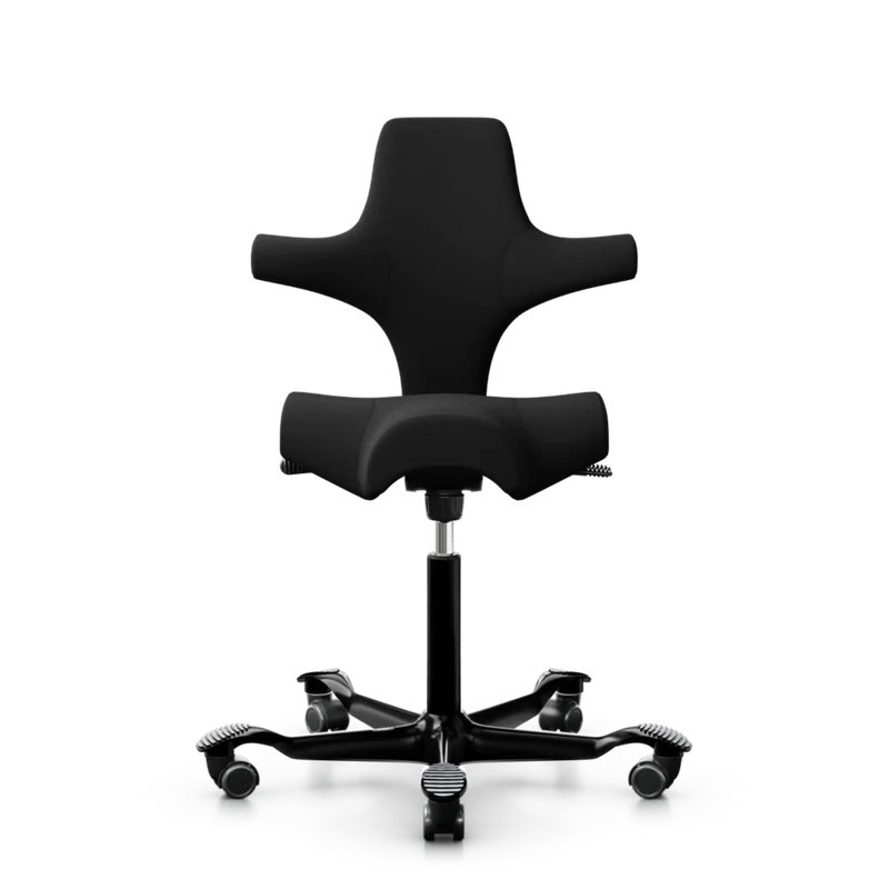 HÅG Capisco 8106 - EXR009 Black / Black / 200 mm / Wheels for hard floor (Showroom model)