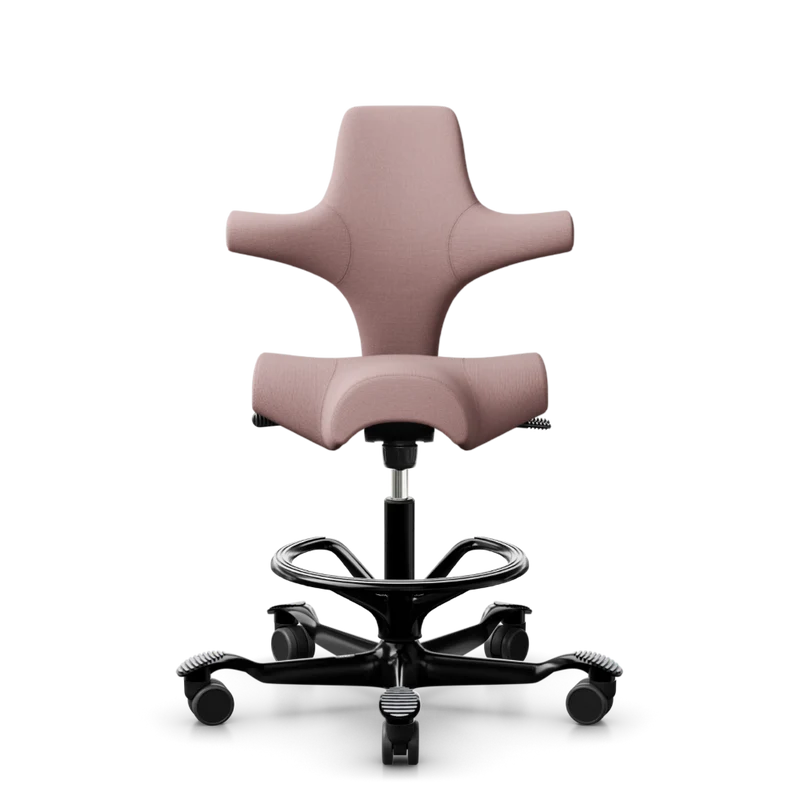 HÅG Capisco 8106 - SC65117 Blush / Black / 200 mm / Universal Wheels / Footring (Showroom model)