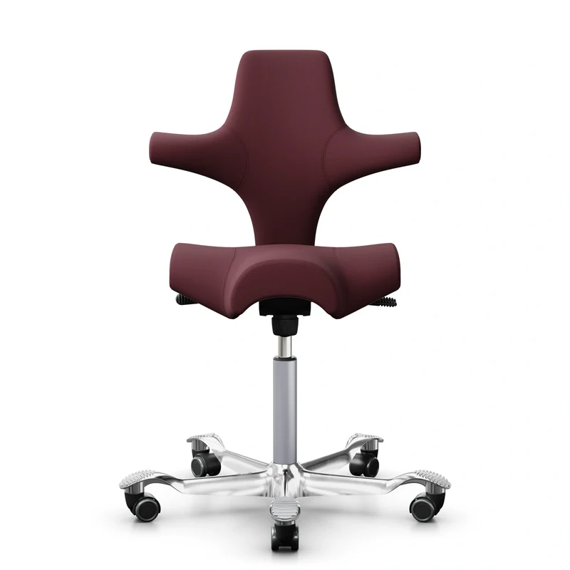 HÅG Capisco 8106 - STT682 Chestnut / Silver / Polished Alu Footbase / 200 mm / Universal Wheels (Showroom Model)