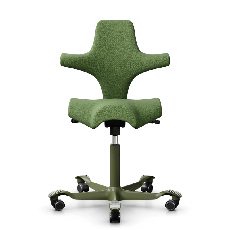HAG Capisco 8106 - MLF018 Green / Moss Grey / 200 mm / Universal Wheels