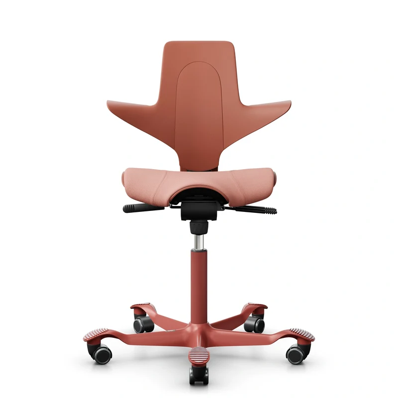 HAG Capisco Puls 8020 - Rosehip / SC64213 Light blush / Blush Rose / 200 mm / Wheels for hard floor
