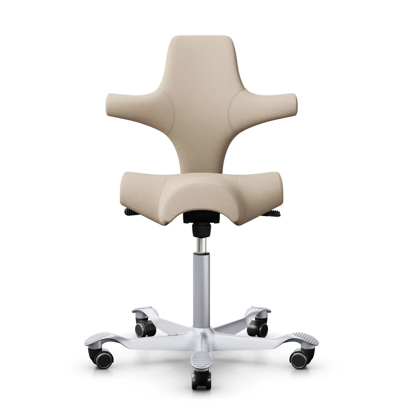 HAG Capisco 8106 - SC61188 Light Beige / Silver / 200 mm / Universal Wheels