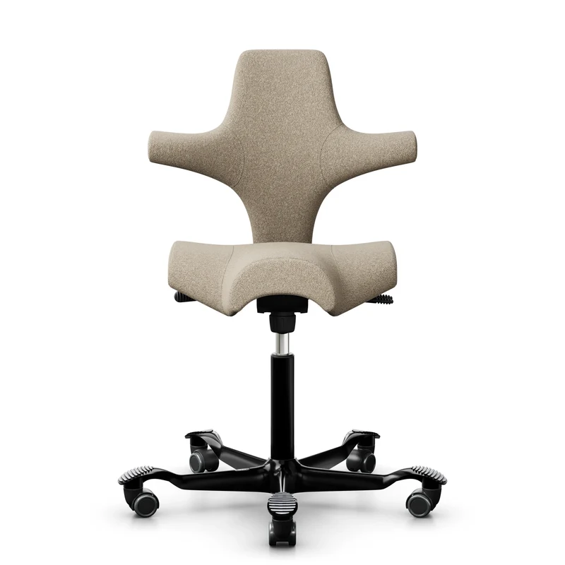 HAG Capisco 8106 - MLF012 Beige / Black / 200 mm / Universal Wheels