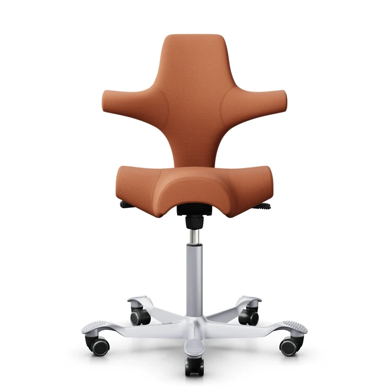 HAG Capisco 8106 - SC63102 Terracota / Silver / 200 mm / Universal Wheels