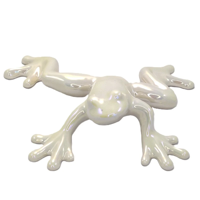 Scultura Rana Perlata Bianco