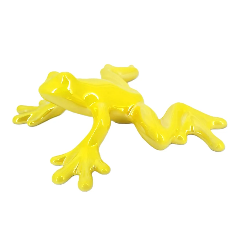 Scultura Rana Perlata Giallo