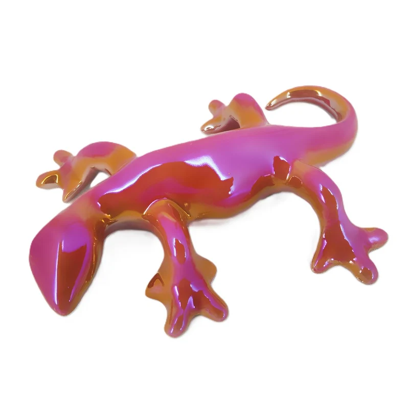 Scultura Geko Perlato Rosa