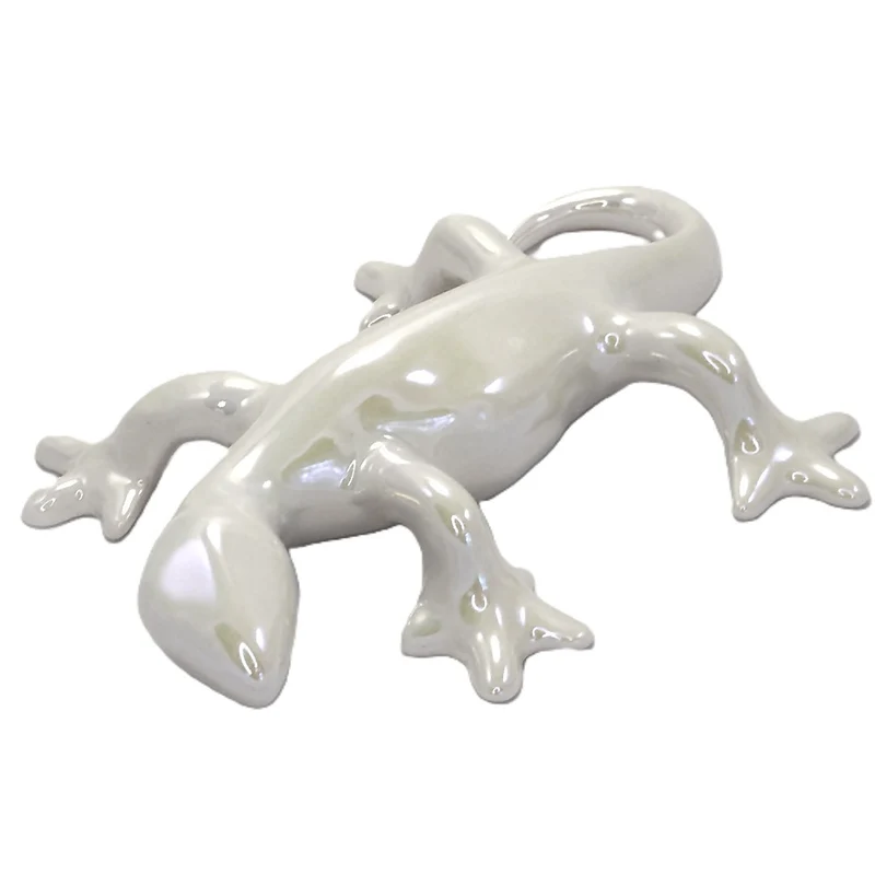 Scultura Geko Perlato Bianco