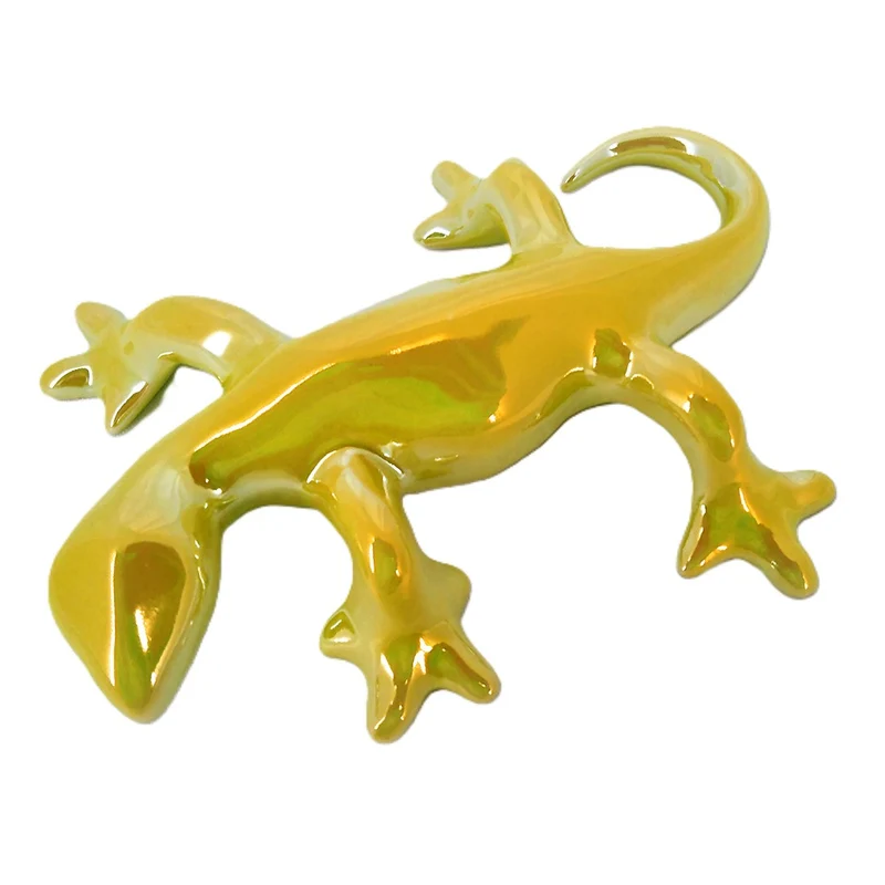 Scultura Geko Perlato Giallo