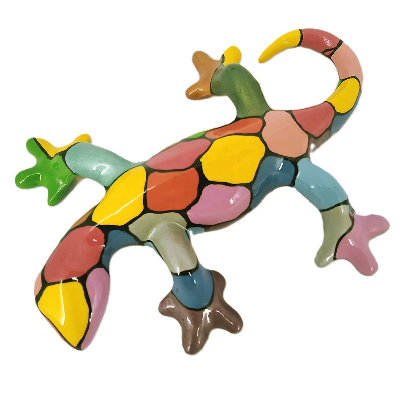 Scultura Geko Multicolore
