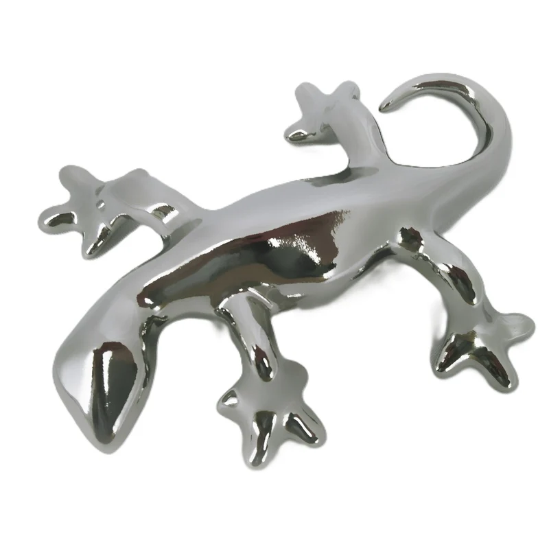 Scultura Geko Argento