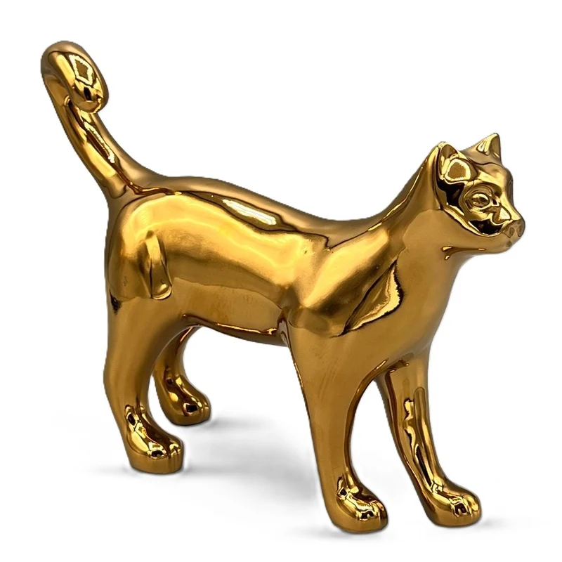 Scultura Gatto Oro